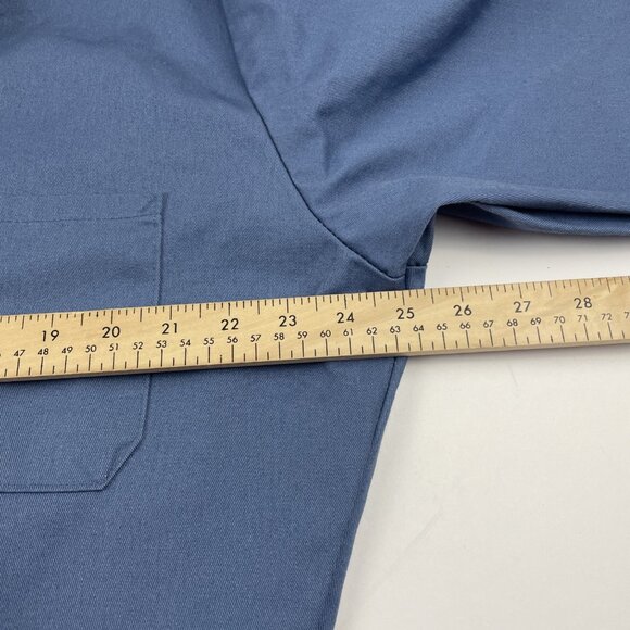 UniFirst Coverall Men's 44R Blue Mechanic Work Uniform Front Zip Poly Cotton - Picture 3 of 10